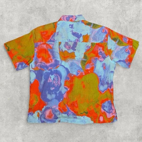 Obey Tye Dye Button Up Shirt Men’s Small - Picture 2 of 6